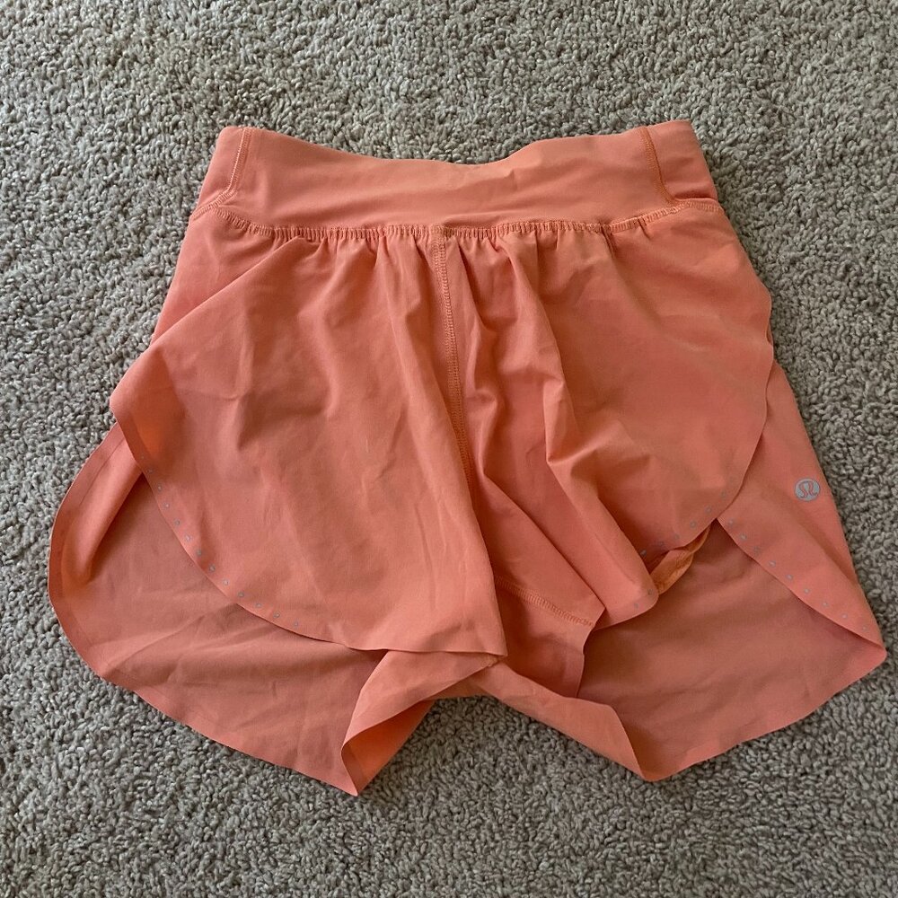 Lululemon Fast and Free Reflective High-Rise Classic-Fit Short 3" Coral Kiss